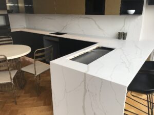 calacatta marble worktop kitchen