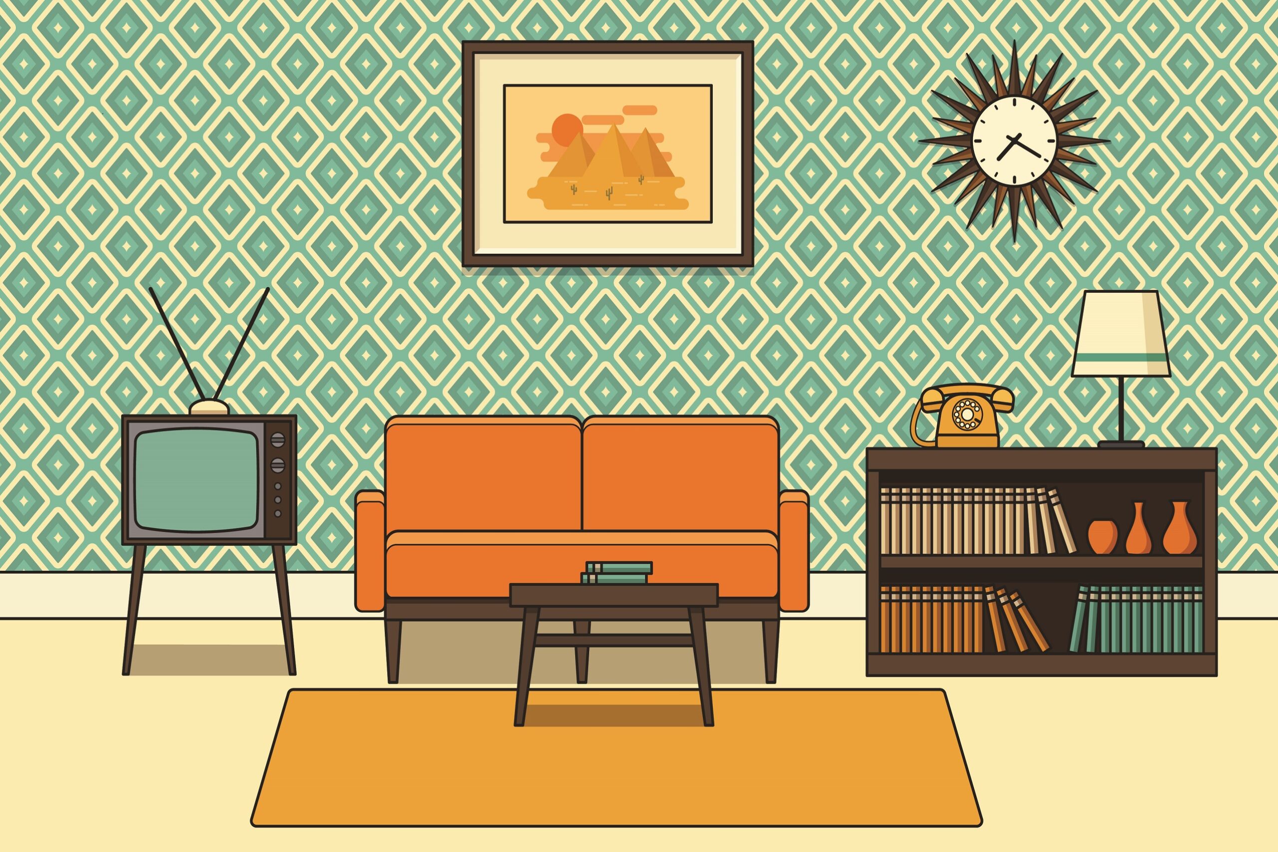 Living room graphical design image