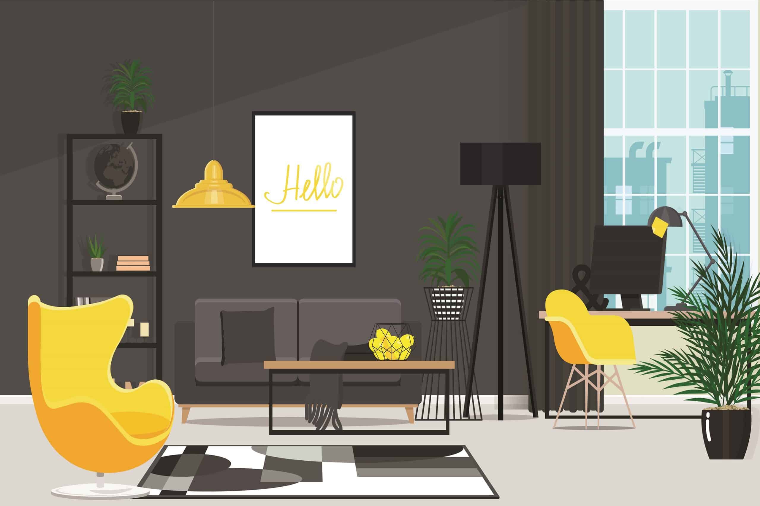 Living room graphical design image