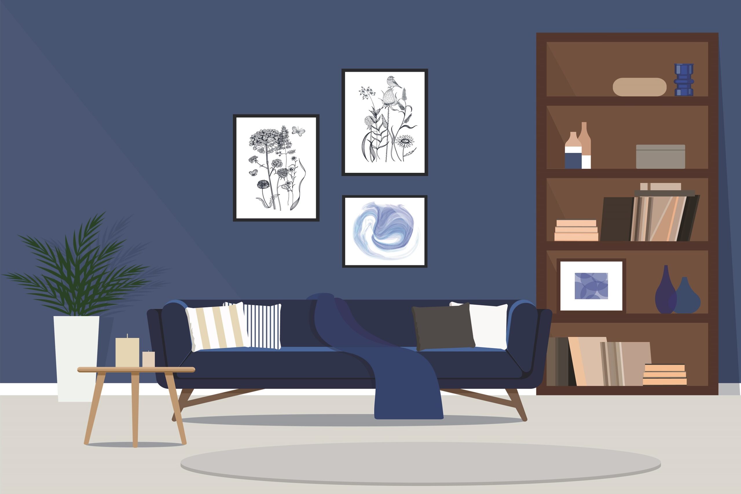 Living room graphical design image