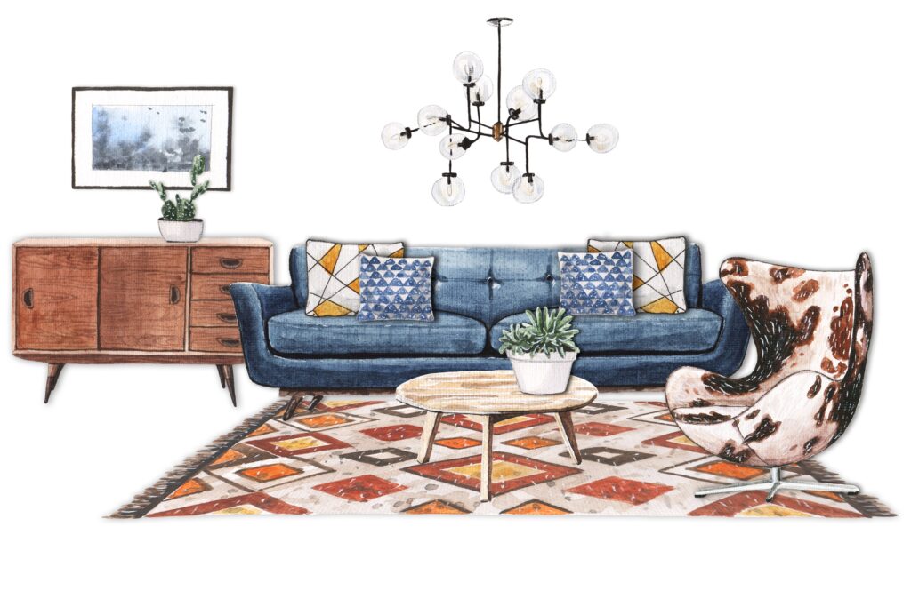 Living room graphical design image